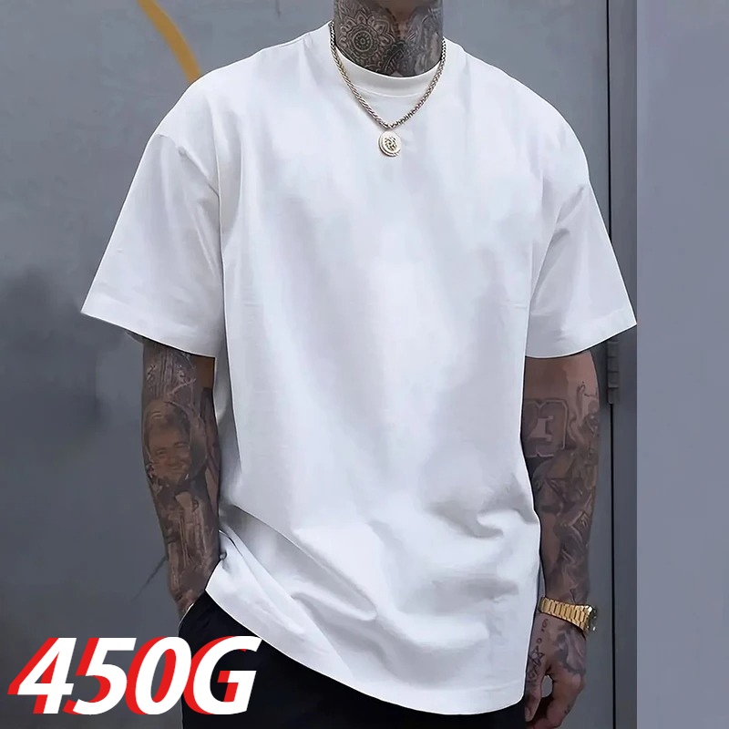 T-shirt noir en coton lourd 45 - Undershirt Crew Neck avis et prix